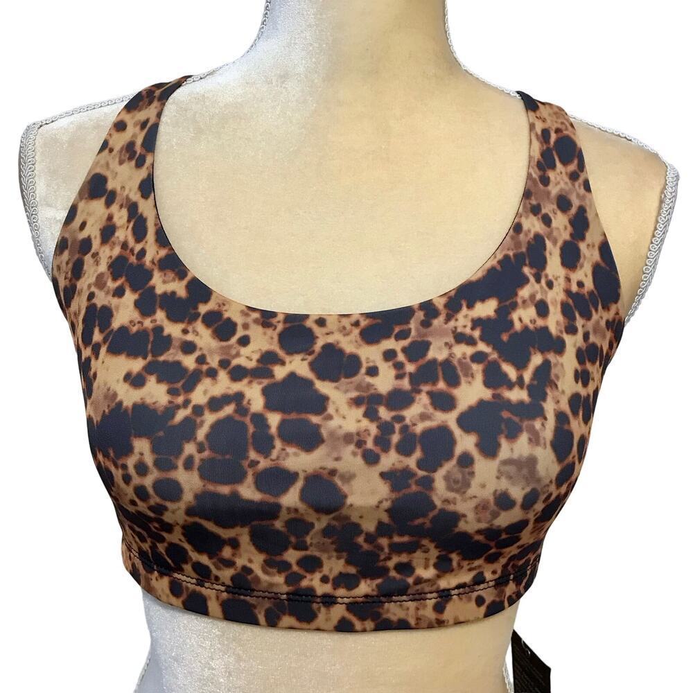 Onzie NWT Leopard Print Performance Sports Bra Women L